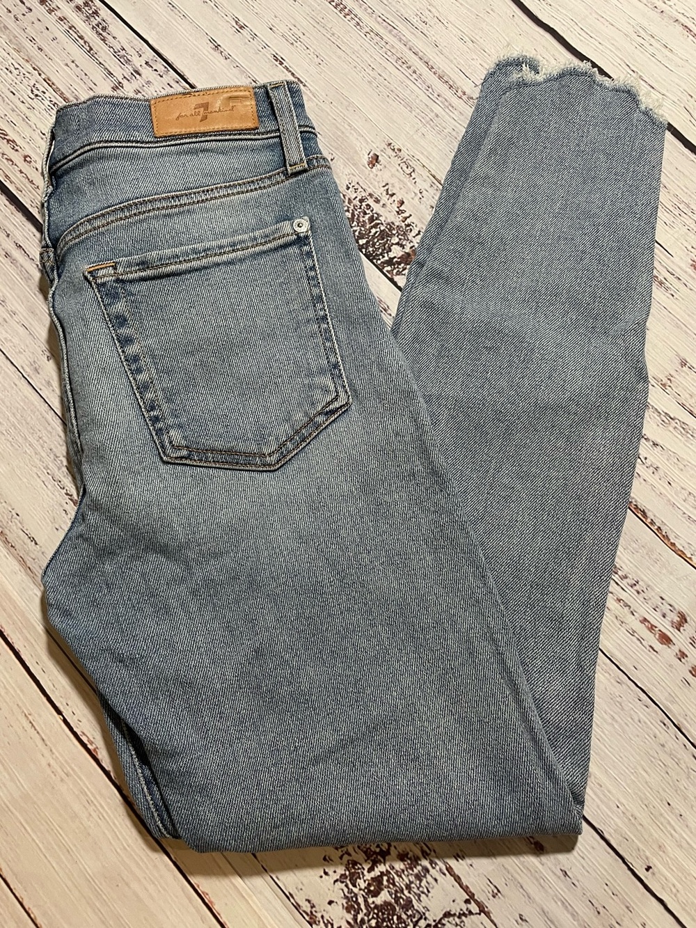7 For All Mankind Luxe Vintage "The Ankle Skinny" Jeans. Size 27. - Picture 2 of 11